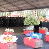 Lễ viếng, truy điệu và an táng hài cốt 18 liệt sỹ là quân tình nguyện và chuyên gia Việt Nam hy sinh ở Campuchia. (Ảnh: Hồng Điệp/TTXVN)