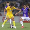 Sông Lam Nghệ An liệu có thể đánh bại Hà Nội FC? (Ảnh: Minh Quyết/TTXVN)