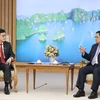 Hình ảnh Thủ tướng Phạm Minh Chính tiếp Phó Thủ tướng Singapore