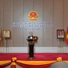 Đại sứ Phan Chí Thành phát biểu tại buổi lễ. (Ảnh: Đỗ Sinh/Vietnam+)