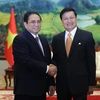 Thủ tướng hội kiến Tổng Bí thư, Chủ tịch nước CHDCND Lào