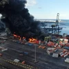 Hỏa hoạn cảng quốc tế Iskenderun kéo dài sang ngày thứ hai