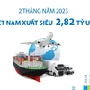 [Infographics] 2 tháng năm 2023, Việt Nam xuất siêu 2,82 tỷ USD