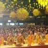 Đại lễ Vu Lan báo hiếu tại chùa Tam Chúc, Hà Nam. (Ảnh: TTXVN)