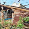 Mưa lớn kèm lốc xoáy tại Bình Phước, gây tốc mái, hư hại nhiều nhà cửa