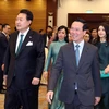 Chủ tịch nước và Phu nhân chủ trì tiệc chiêu đãi Tổng thống Hàn Quốc