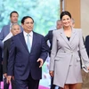 [Photo] Thủ tướng Phạm Minh Chính hội kiến Chủ tịch Thượng viện Bỉ
