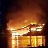 Quảng Ngãi: Cháy hai tàu cá khi đang neo đậu ở khu vực bến cây Bàng