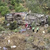 Hiện trường một vụ tai nạn xảy ra hồi tháng 9/2023 tại Peru. (Ảnh: AFP/TTXVN)