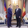 Nhận lời mời của Thủ tướng Phạm Minh Chính, Thủ tướng Chính phủ Vương quốc Campuchia Samdech Moha Borvor Thipadei Hun Manet sẽ thăm chính thức Việt Nam trong hai ngày 11 và 12/12. (Ảnh: Dương Giang/TTXVN)