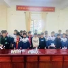 Công an xã Sơn Kim (huyện Hương Sơn, Hà Tĩnh) phát hiện 36 học sinh từ lớp 7 đến lớp 9 tại trường THCS Sơn Kim có ý định đặt mua tiền chất trên mạng để chế tạo pháo nổ. (Ảnh: TTXVN phát)