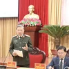 Bộ trưởng Bộ Công an Tô Lâm phát biểu tại buổi làm việc. (Ảnh: Đỗ Huyền/TTXVN)