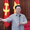 Chủ tịch Quốc hội Vương Đình Huệ phát biểu chỉ đạo. (Ảnh: Nhan Sáng/TTXVN)