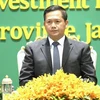 Thủ tướng Chính phủ Campuchia Hun Manet chủ trì sự kiện công bố “Chương trình xúc tiến đầu tư đặc biệt tại tỉnh Preah Sihanouk năm 2024,” ngày 31/1/2024. (Ảnh: AKP/TTXVN phát)