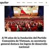 Báo điện tử El Pueblo (Nhân Dân), cơ quan ngôn luận Đảng Cộng sản Uruguay đăng phát biểu của Tổng bí thư Nguyễn Phú Trọng trên Thông tấn xã Việt Nam. (Ảnh: TTXVN)