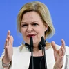 Bộ trưởng Nội vụ Đức Nancy Faeser. (Ảnh: AFP/TTXVN)