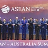 Thủ tướng Phạm Minh Chính và các Trưởng đoàn dự Hội nghị Cấp cao ASEAN-Australia lần thứ 3 chụp ảnh chung. (Ảnh: Dương Giang-TTXVN)