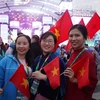 Nụ cười Việt Nam tỏa sáng tại WFY-2024. (Ảnh: Duy Trinh/TTXVN)