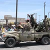 Binh sĩ quân đội Sudan tại thành phố Port Sudan, thủ phủ bang Biển Đỏ ngày 16/4/2023. (Ảnh: AFP/TTXVN)