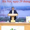Thủ tướng Phạm Minh Chính chủ trì Phiên họp lần thứ 10 của Ban Chỉ đạo. (Ảnh: Dương Giang/TTXVN)