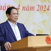 Thủ tướng Phạm Minh Chính, Chủ tịch Ủy ban quốc gia Đổi mới giáo dục và đào tạo chủ trì phiên họp. (Ảnh: Dương Giang/TTXVN)