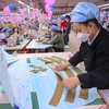 Công nhân sản xuất hàng may mặc tại Công ty Cổ phần Dệt May 29/3. (Ảnh: Trần Lê Lâm/TTXVN)