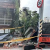 Ngôi nhà bị phá hủy sau trận động đất tại Hoa Liên, Đài Loan, Trung Quốc, ngày 4/4/2024. (Ảnh: THX/TTXVN)