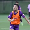 Tiền vệ Nguyễn Thái Sơn trong buổi tập của U23 Việt Nam. (Nguồn: VFF)