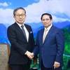 Thủ tướng Phạm Minh Chính tiếp Đại sứ Nhật Bản Yamada Takio đến chào từ biệt kết thúc nhiệm kỳ công tác tại Việt Nam. (Ảnh: Dương Giang/TTXVN)