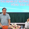 Ông Võ Tấn Đức, Quyền Chủ tịch UBND tỉnh Đồng Nai chỉ đạo tại cuộc họp. (Ảnh: Công Phong/TTXVN)