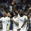 Niềm vui của các cầu thủ Real Madrid trong chiến thắng trước Barcelona. (Nguồn: Getty Images)