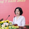 Chủ tịch UBND tỉnh Bắc Ninh Nguyễn Hương Giang. (Ảnh: Dương Giang/TTXVN)