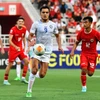 U23 Uzbekistan (áo trắng) vượt qua Indonesia để vào chung kết U23 châu Á 2024. (Nguồn: AFC)