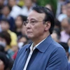 Bị cáo Đỗ Anh Dũng (Chủ tịch Hội đồng quản trị, kiêm Tổng Giám đốc Công ty Tân Hoàng Minh) nhận mức án 8 năm tù. (Ảnh: Phạm Kiên/TTXVN)