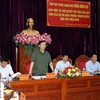 Phó Thủ tướng Trần Hồng Hà phát biểu tại buổi làm việc. (Ảnh: Phạm Minh Tuấn/TTXVN)