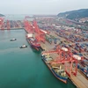 Cảng hàng hóa ở thành phố Liên Vân Cảng, tỉnh Giang Tô, Trung Quốc. (Ảnh: THX/TTXVN)
