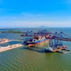 Hoạt động xuất nhập khẩu tại Cảng nước sâu Gemalink. (Ảnh: Hồng Đạt/TTXVN)