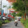 “Đường cờ Tổ quốc” tại xã Trường Xuân A, huyện Thới Lai vừa mới khánh thành. (Ảnh: TTXVN phát)