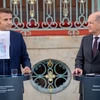 Tổng thống Pháp Emmanuel Macron (trái) và Thủ tướng Đức Olaf Scholz. (Nguồn: dpa)