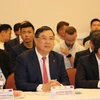 Đoàn đại biểu tỉnh Nam Định tại Hội thảo xúc tiến thương mại và đầu tư giữa tỉnh Nam Định với các đối tác Australia. (Ảnh: Thanh Tú/TTXVN)