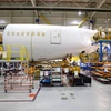 Máy bay Boeing 787 Dreamliner được sản xuất tại nhà máy của Boeing ở Bắc Charleston, Nam Carolina, Mỹ. (Ảnh: AFP/TTXVN)