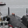 Tàu ngầm chạy bằng năng lượng hạt nhân Kazan của Hải quân Nga neo tại cảng ở La Habana, Cuba, ngày 12/6/2024. (Ảnh: AFP/TTXVN)