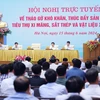 Thủ tướng Phạm Minh Chính phát biểu tại hội nghị thúc đẩy sản xuất, tiêu thụ ximăng, sắt thép và vật liệu xây dựng. (Ảnh: Dương Giang/TTXVN)