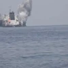 Hình ảnh một tàu hàng bị tấn công tại Biển Đỏ. (Nguồn: Reuters)