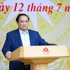 Thủ tướng Phạm Minh Chính, Chủ tịch Hội đồng Thi đua-Khen thưởng Trung ương chủ trì Phiên họp lần thứ 8 của Hội đồng. (Ảnh: Dương Giang/TTXVN)