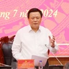 Ông Nguyễn Xuân Thắng phát biểu tại buổi làm việc. (Ảnh: Trung Kiên/TTXVN)