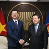 Phó Trưởng ban đối ngoại Trung ương Trương Quang Hoài Nam gặp Tổng thư ký ASEAN Kao Kim Hourn. (Nguồn: Asean.org)