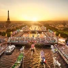 Mô phỏng lễ khai mạc Olympic Paris 2024.
