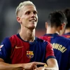 Dani Olmo giúp Barcelona chiến thắng ngay trong trận ra mắt. (Nguồn: Getty Images)