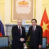 Chủ tịch Quốc hội Trần Thanh Mẫn hội kiến Tổng thống LB Nga Vladimir Putin. (Ảnh: Thống Nhất/TTXVN)